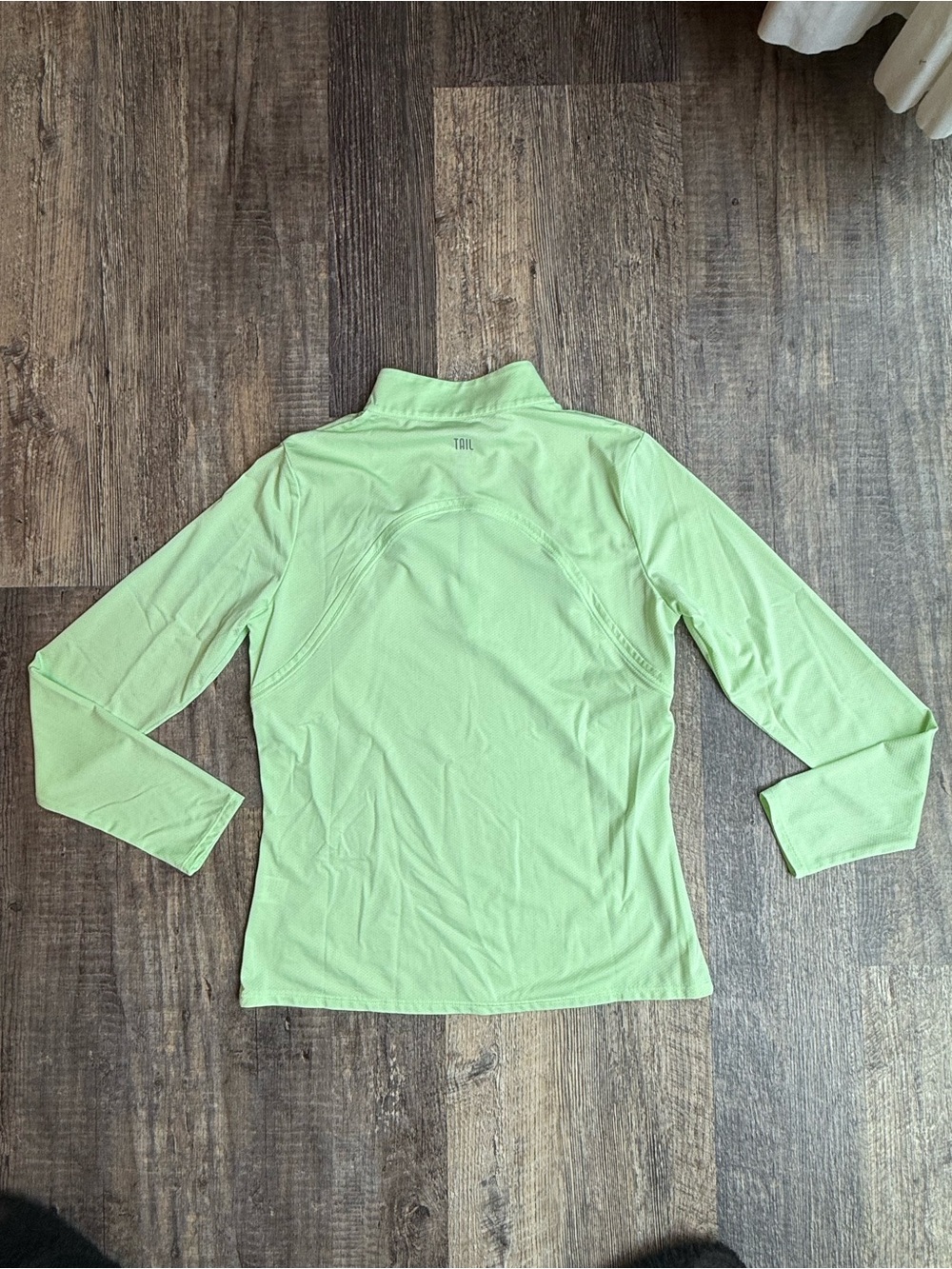 Womens Tail Golf Long Sleeve Shirt Light Green 1/4 Zipper Small S - Picture 6 of 6